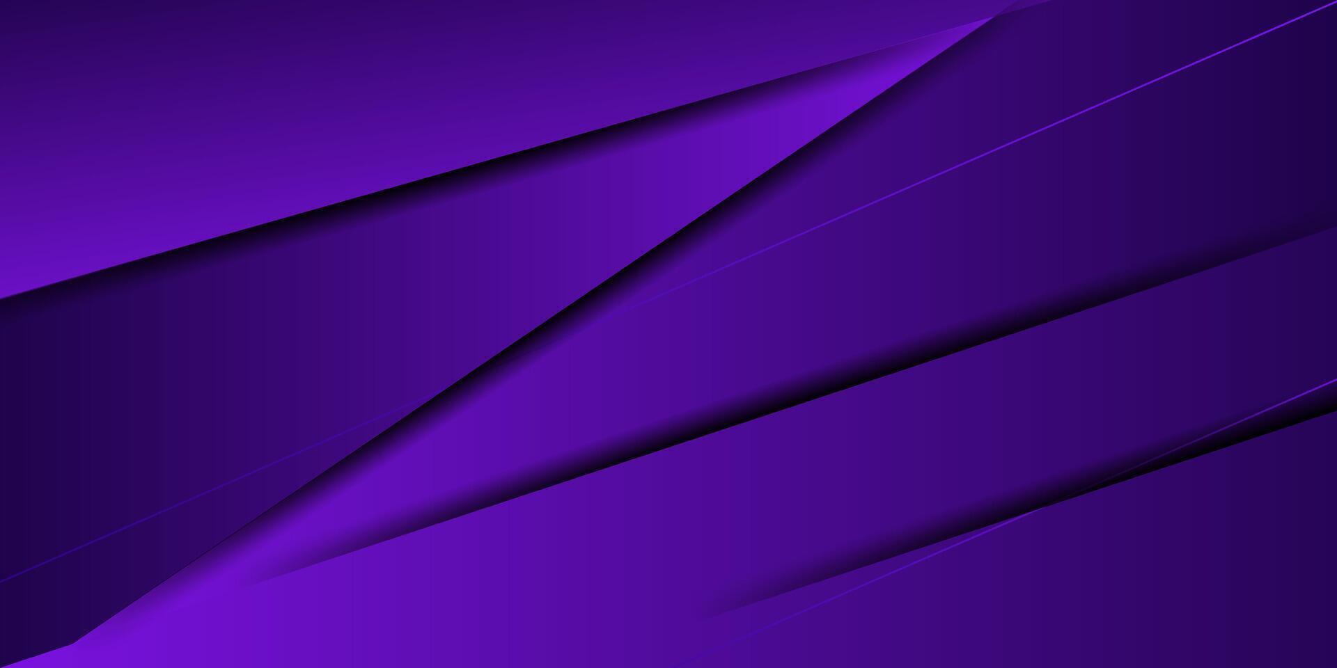 Abstract futuristic dark purple background. Simple triangles and square shapes overlapping with shadows. vector