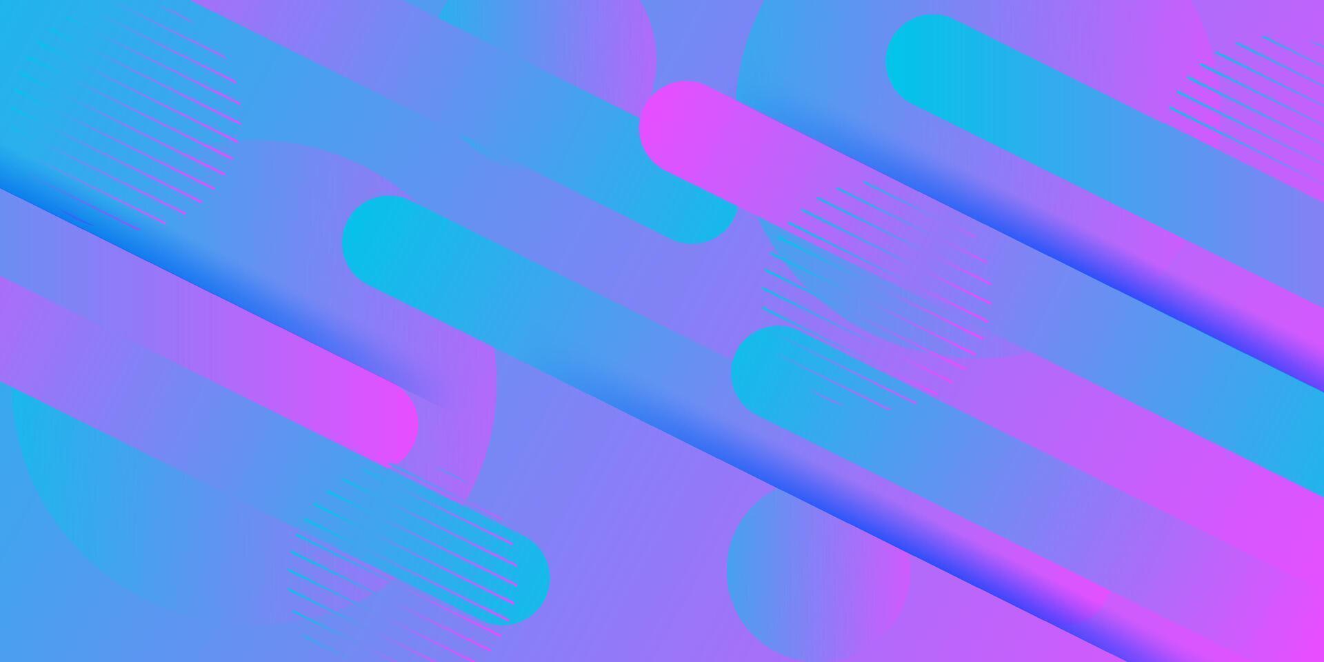 Dynamic and abstract blue and pink 3D background. Overlapping and curved rectangle background. Eps10 vector