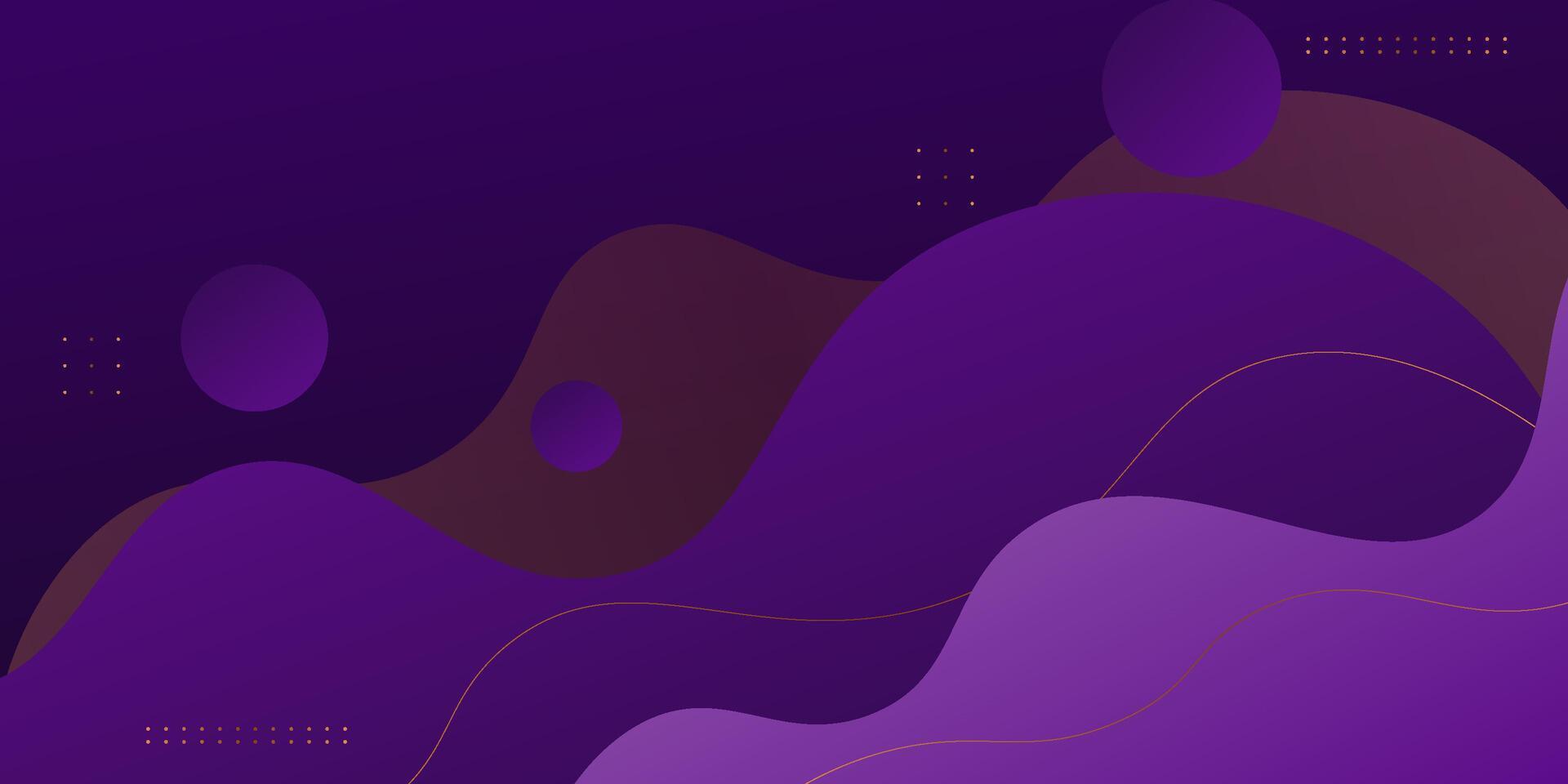 Abstract purple geometric gradient wave on background. Modern purple design on dark background for poster, banner and business card. eps10 vector