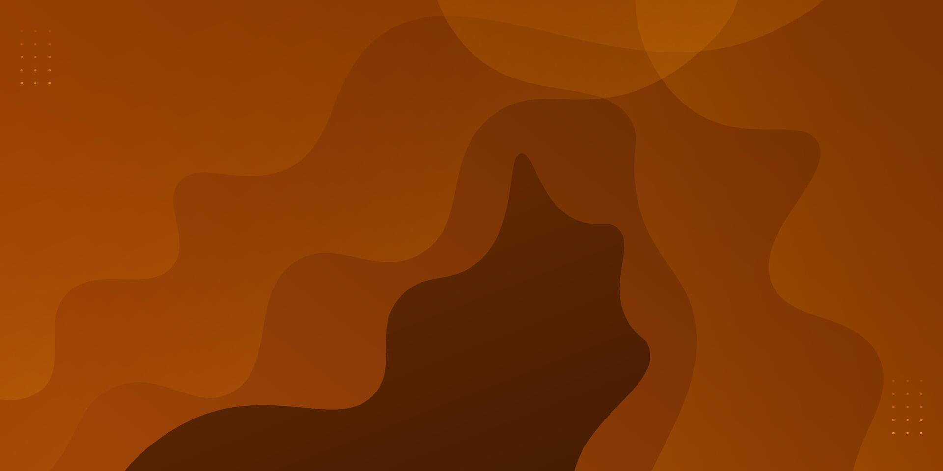 Abstract wave fluid dark orange background. Colorful background with wave pattern. Eps10 vector