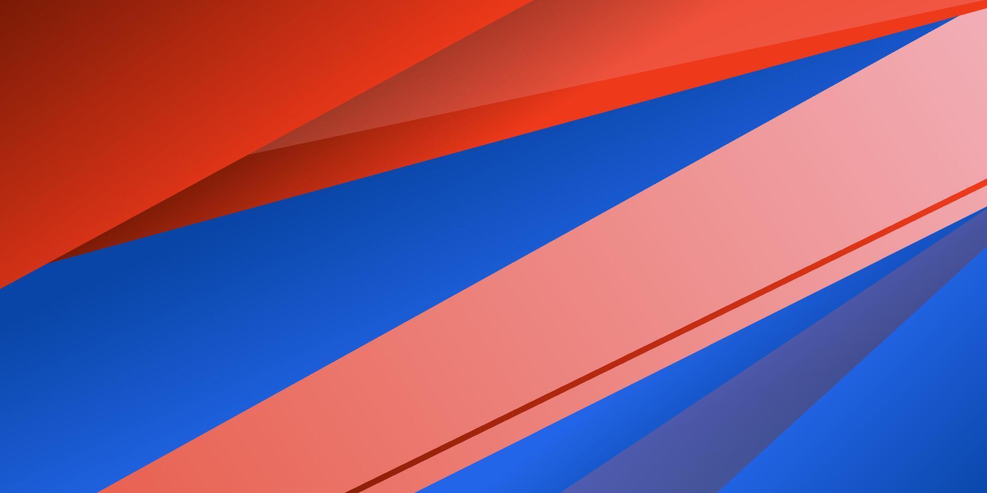Abstract overlapping square 3D background with colorful bright blue and red gradient color design. Simple trendy shape pattern with lines. Eps10 vector