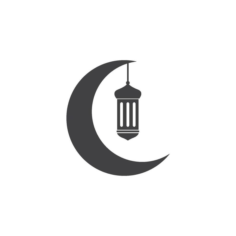 Crescent moon icon vector