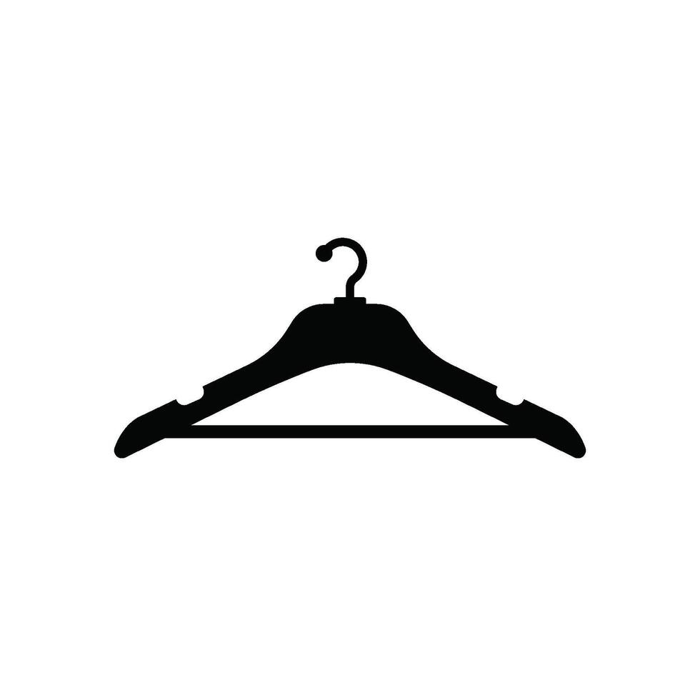 black hangers icon vector