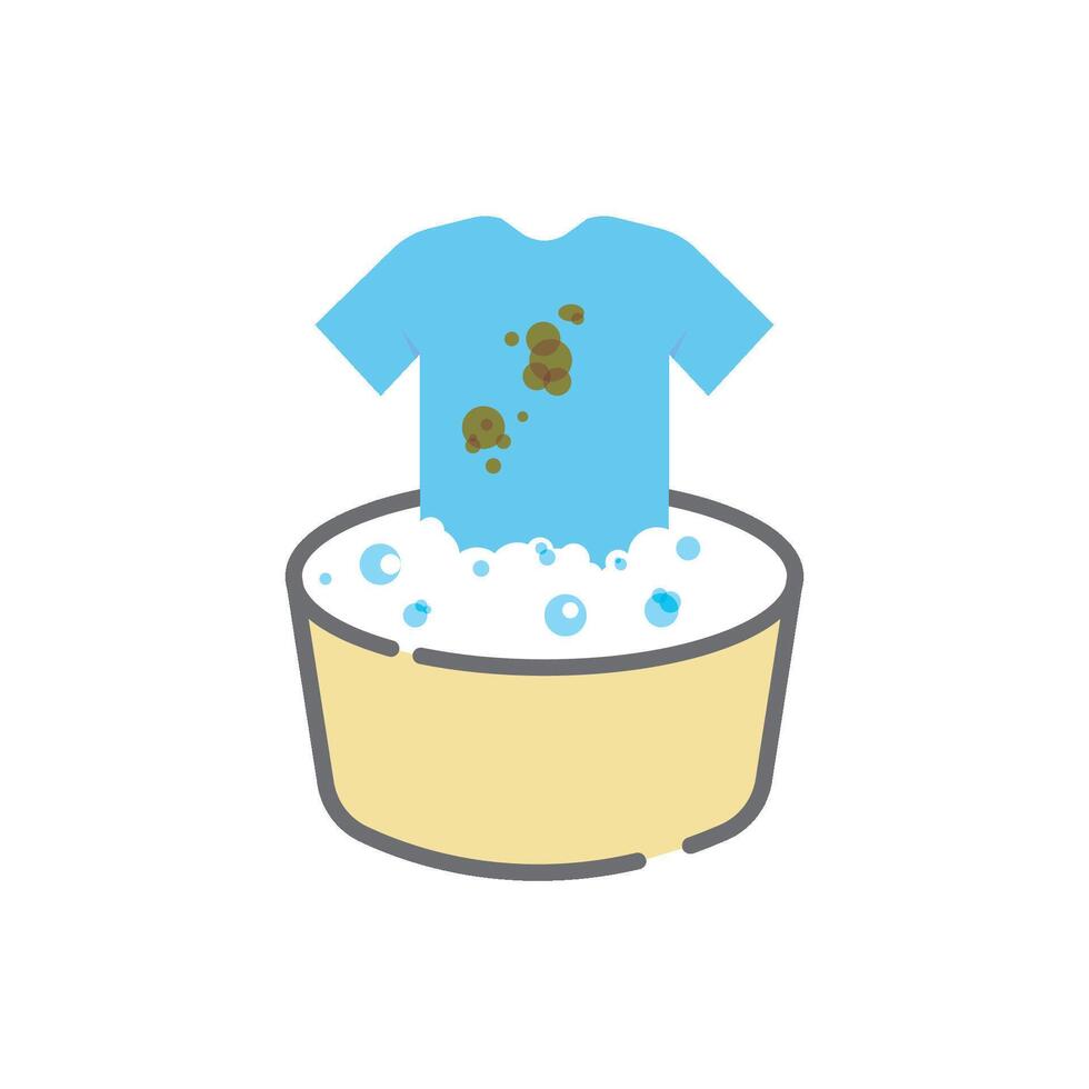 Blue tshirt with stains icon vector