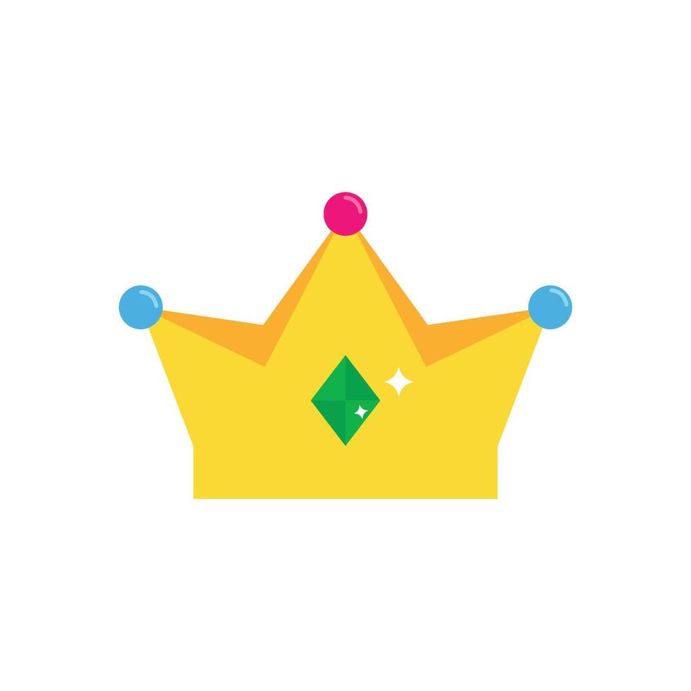 Yellow Crown icon design vector