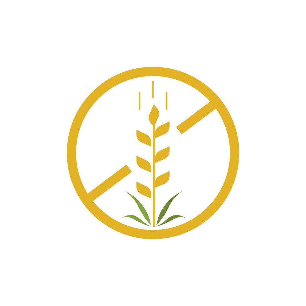Yellow Wheat Logo icon vector