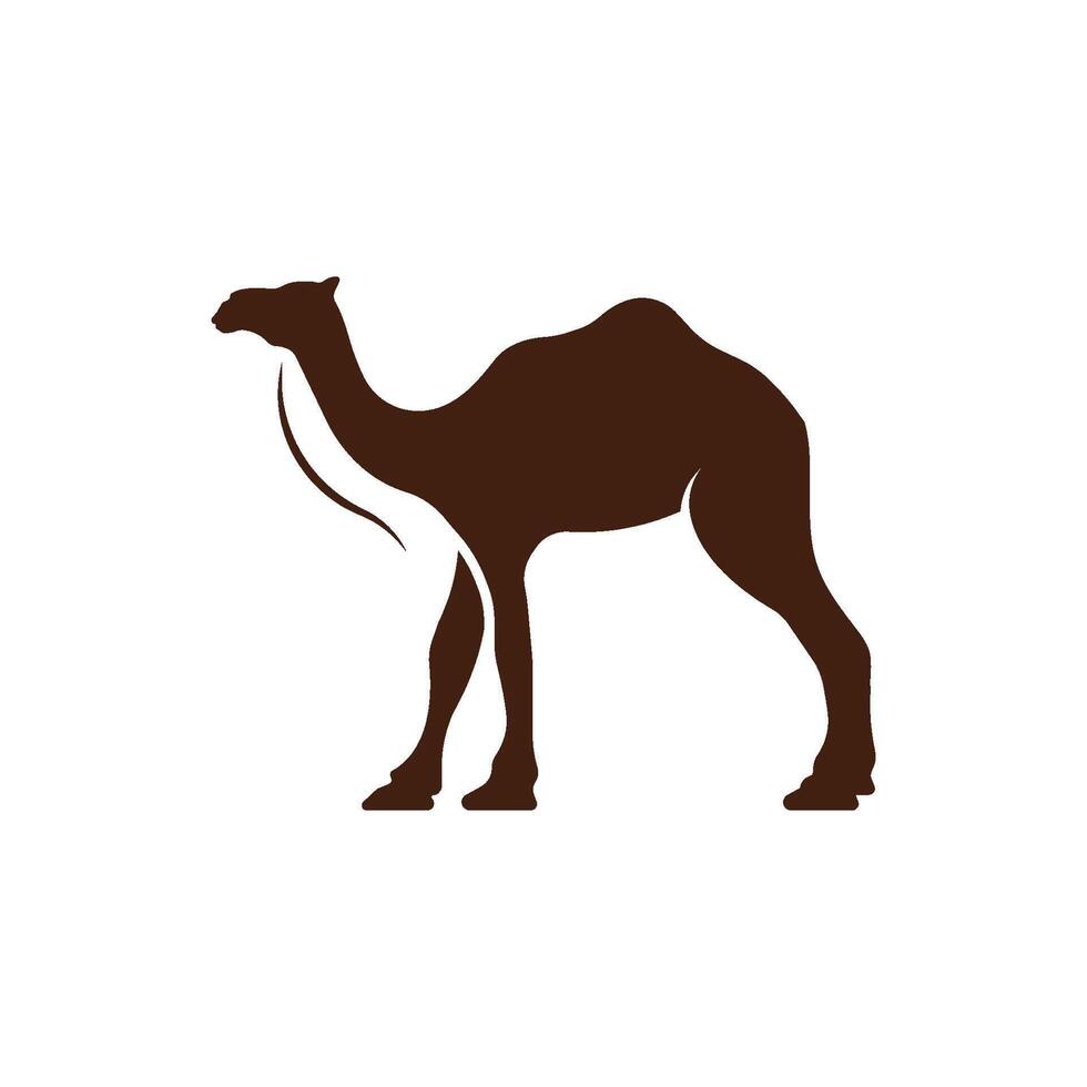 Brown camel icon vector