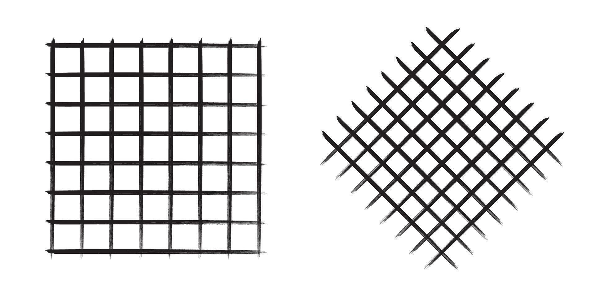 A set of three different types of metal mesh vector