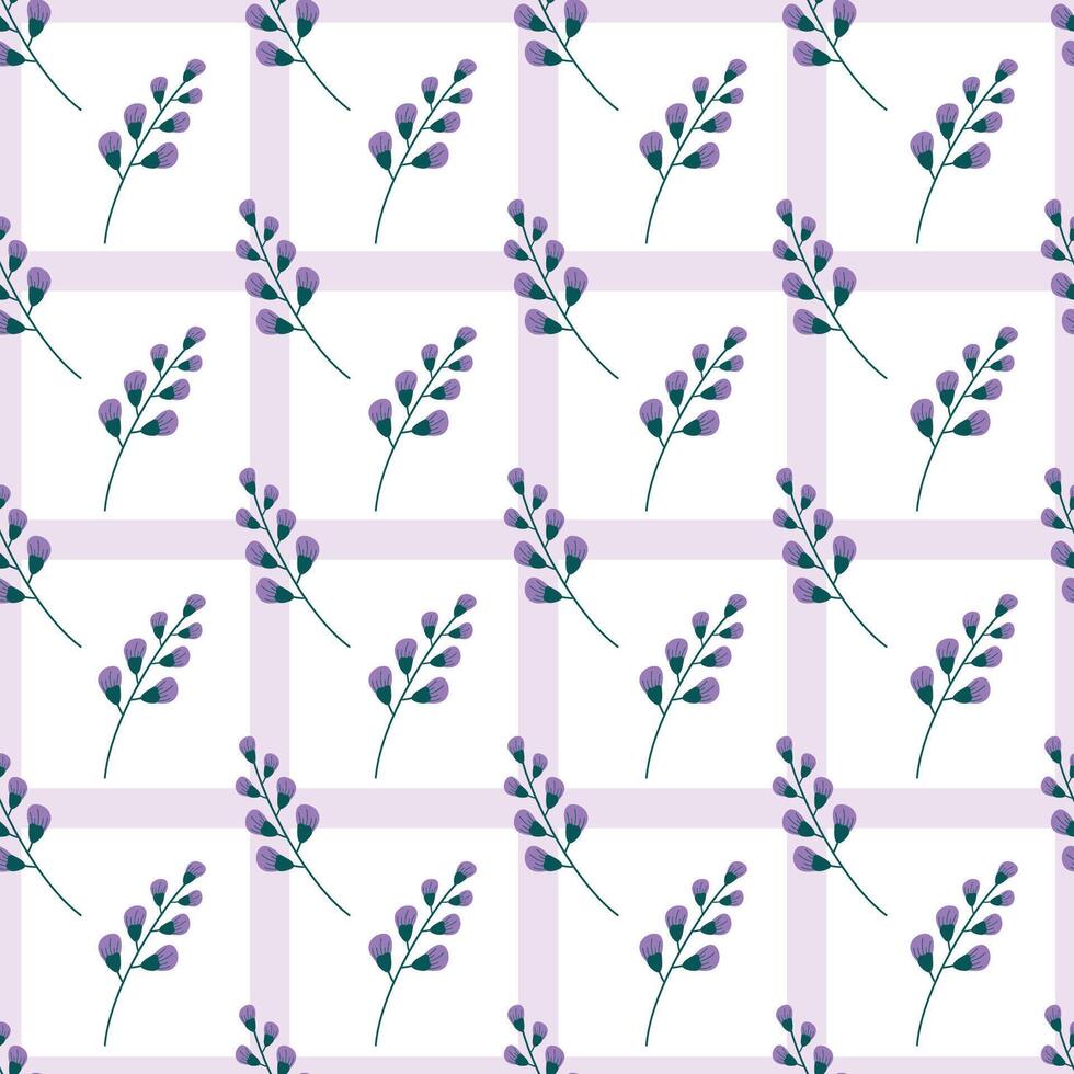 Lavender seamless pattern background. Illustration for textile, wrapping vector