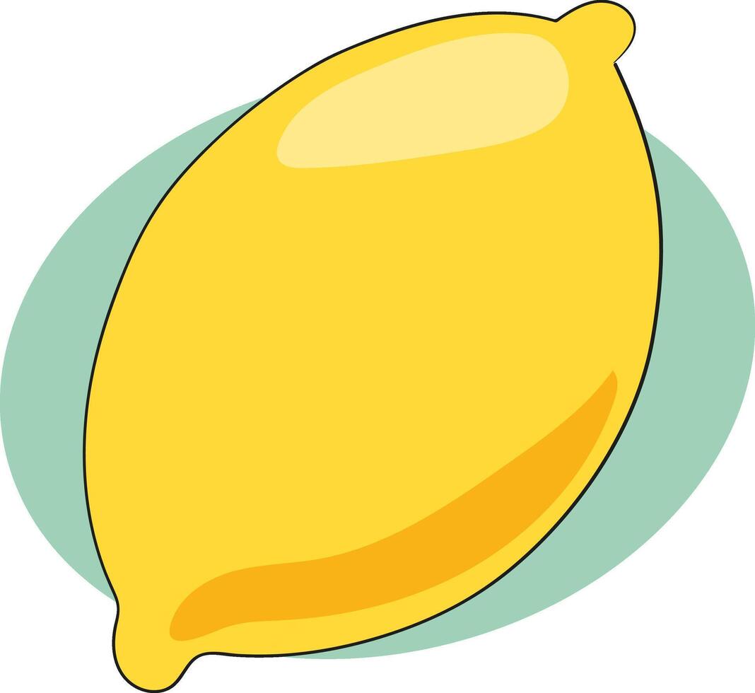 Fresh lemon fruit, illustration collection. Lemon icon illustration isolated on white background. vector
