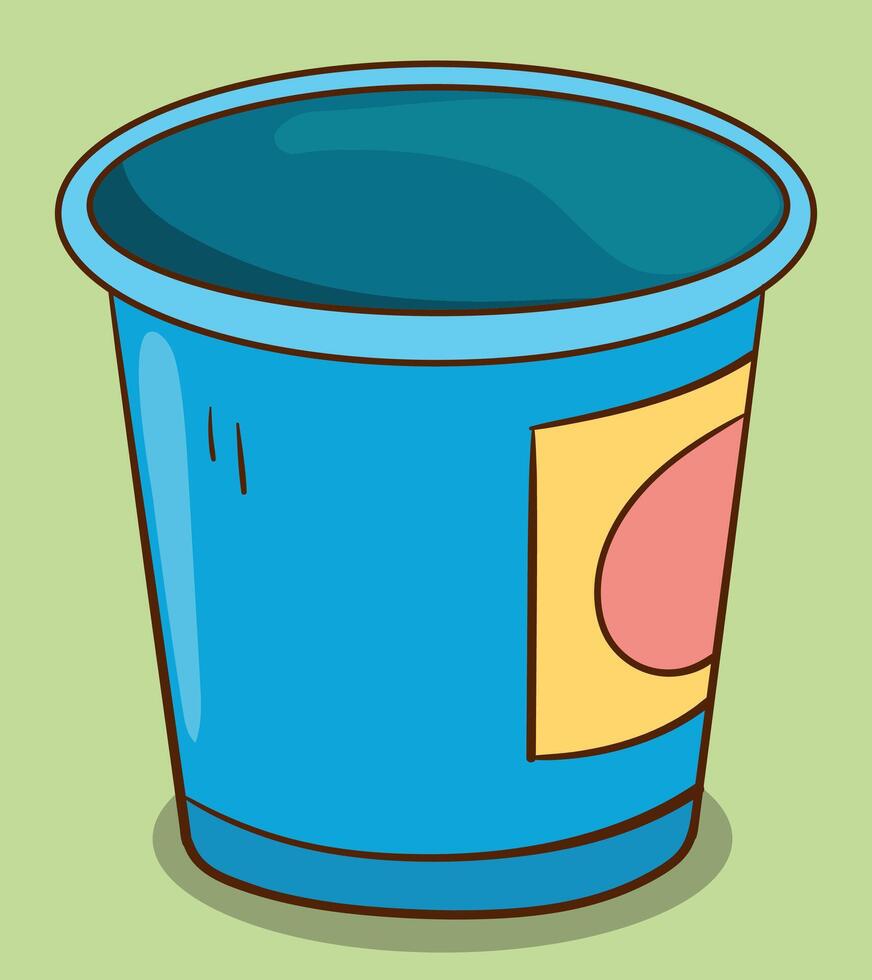 Trash basket. image of a trash can. Empty office trash can on white background. vector