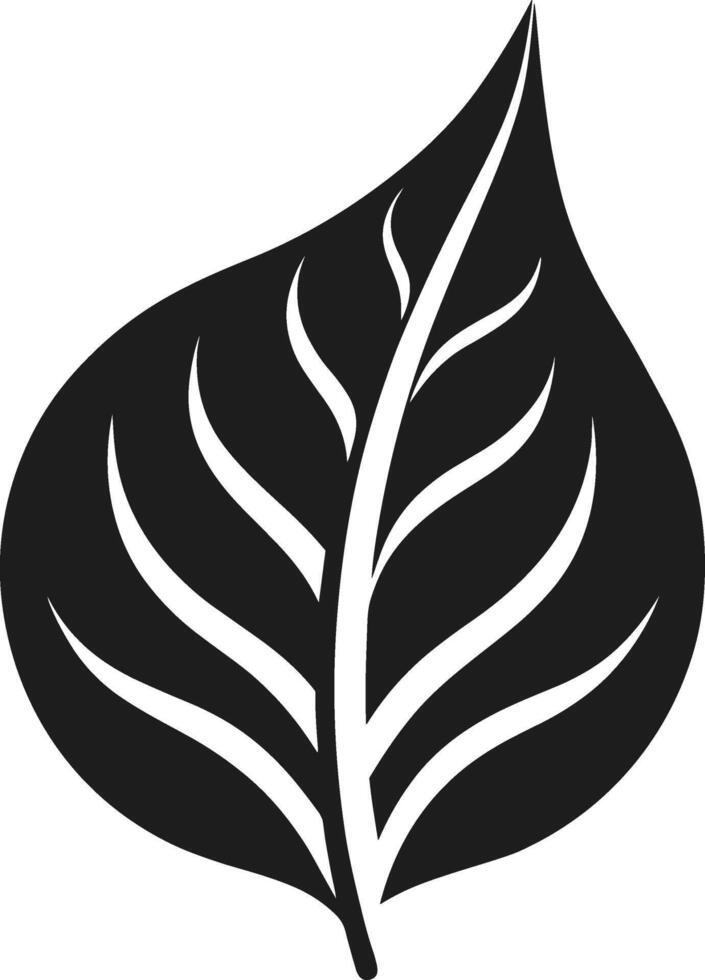 Stylish Leaf Silhouette - Modern Botanical Illustration vector