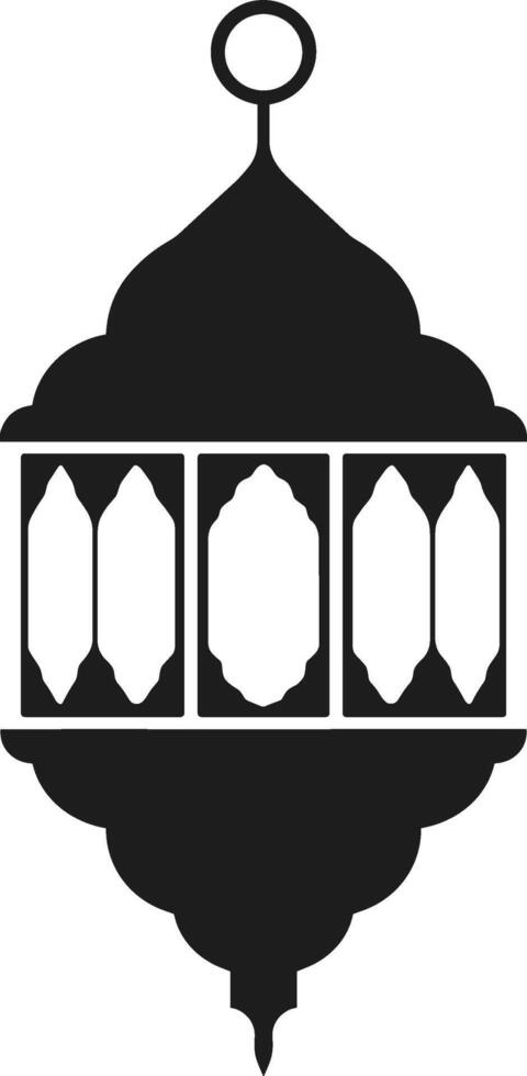 Arabic Lantern - Traditional Islamic Hanging Lamp for Ramadan and Eid vector