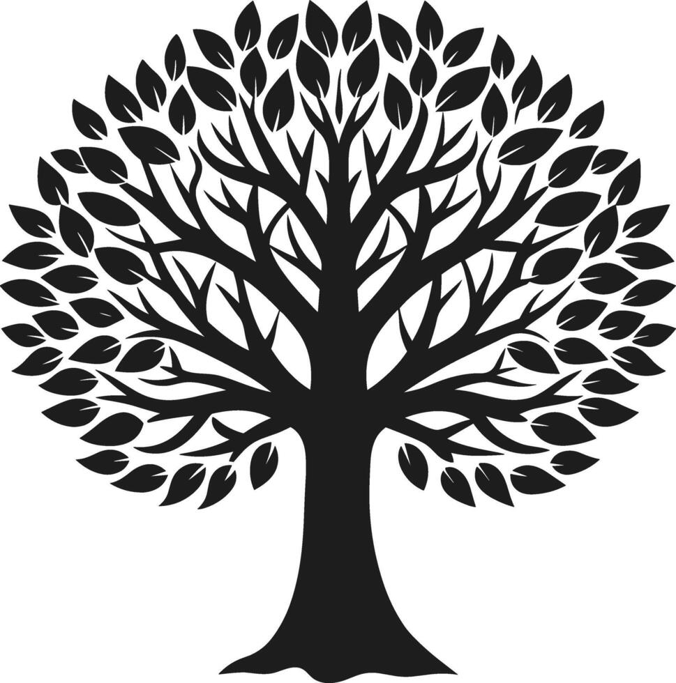 Tree Silhouette - Black Illustration vector