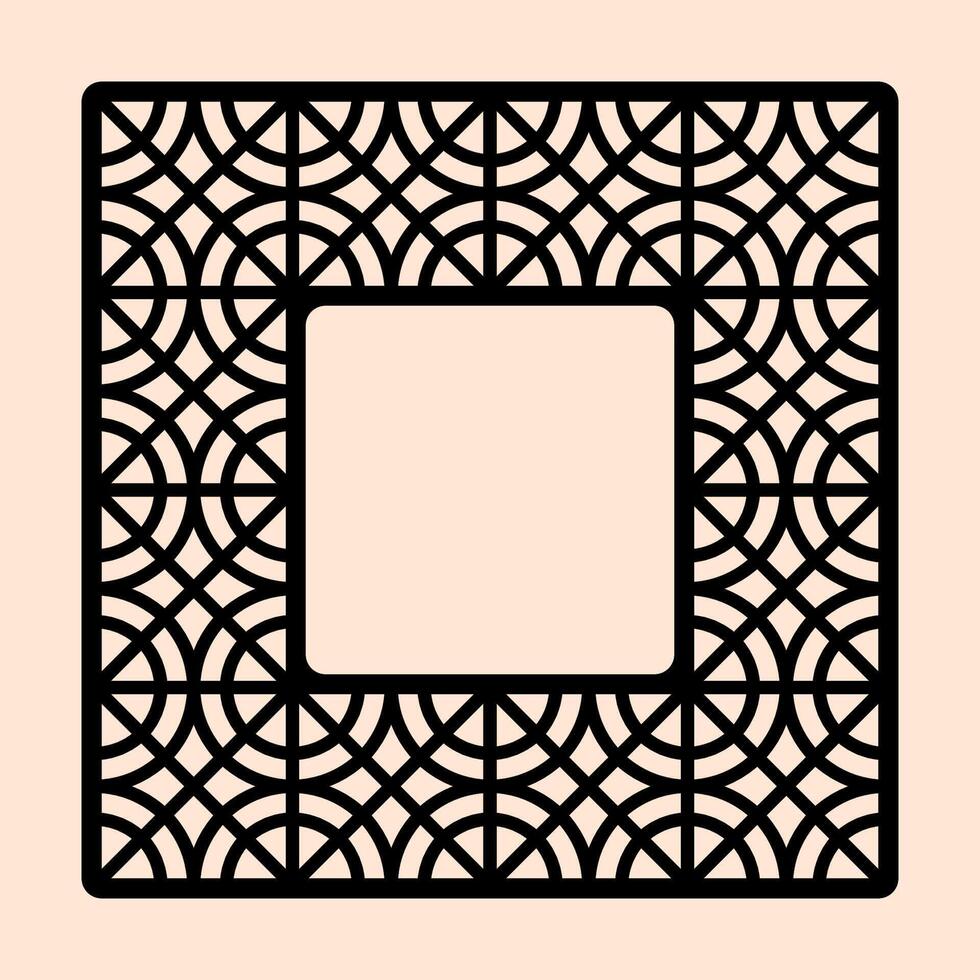 Stylish Laser-Cut Room Dividers with Ornamental Geometric Cutouts vector