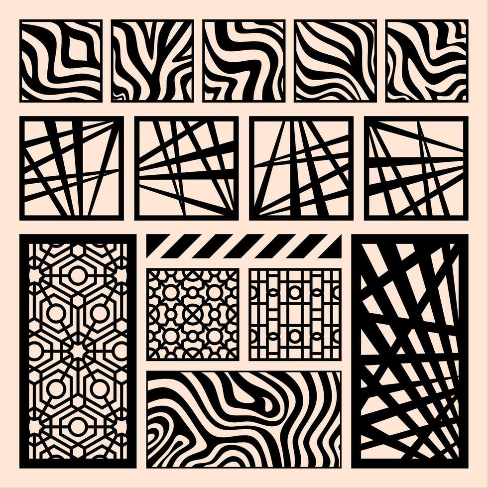 Harmonic Blend of Organic and Geometric Patterns A Visual Symphony of Abstract Art vector