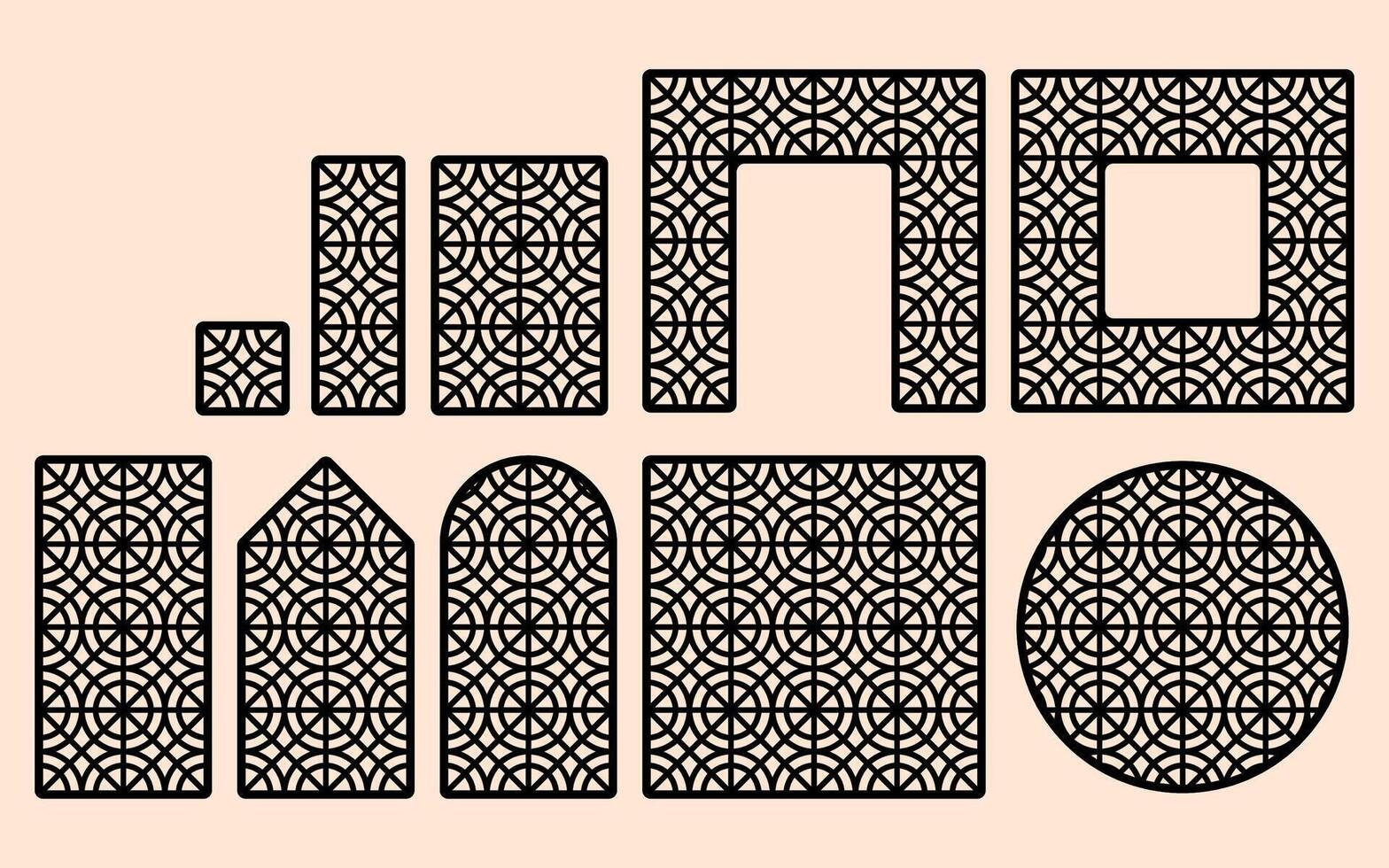 CNC Laser Cut Screens for Contemporary, Modern, and Classic Interiors vector