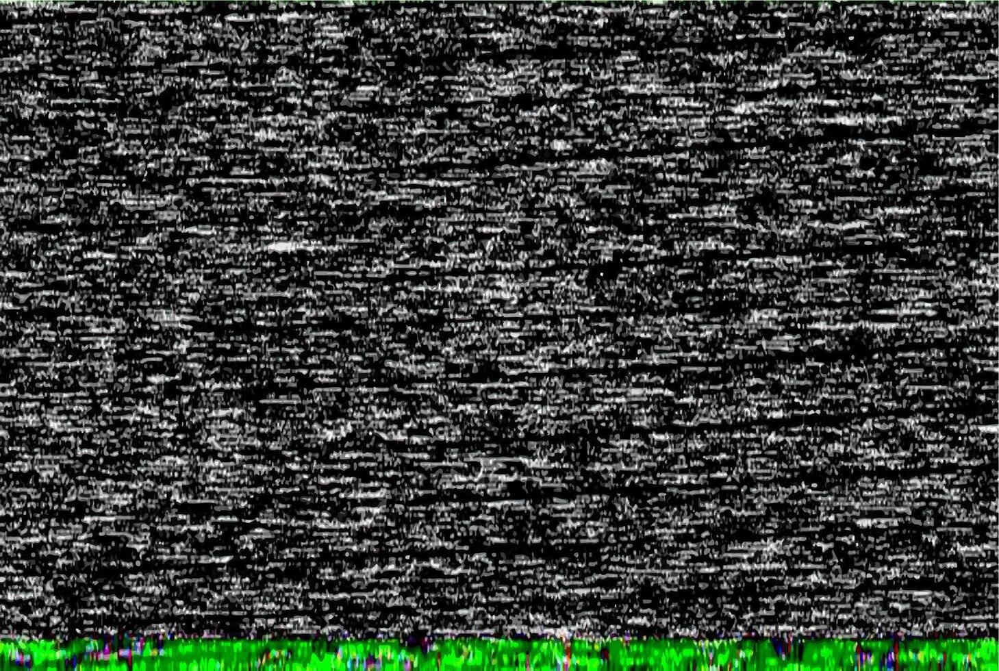 TV static noise texture. Television noise abstract grayscale glitch modern decoration background. VHS signal with green grey stripes, interferences or glitches. Glitched noise. vector