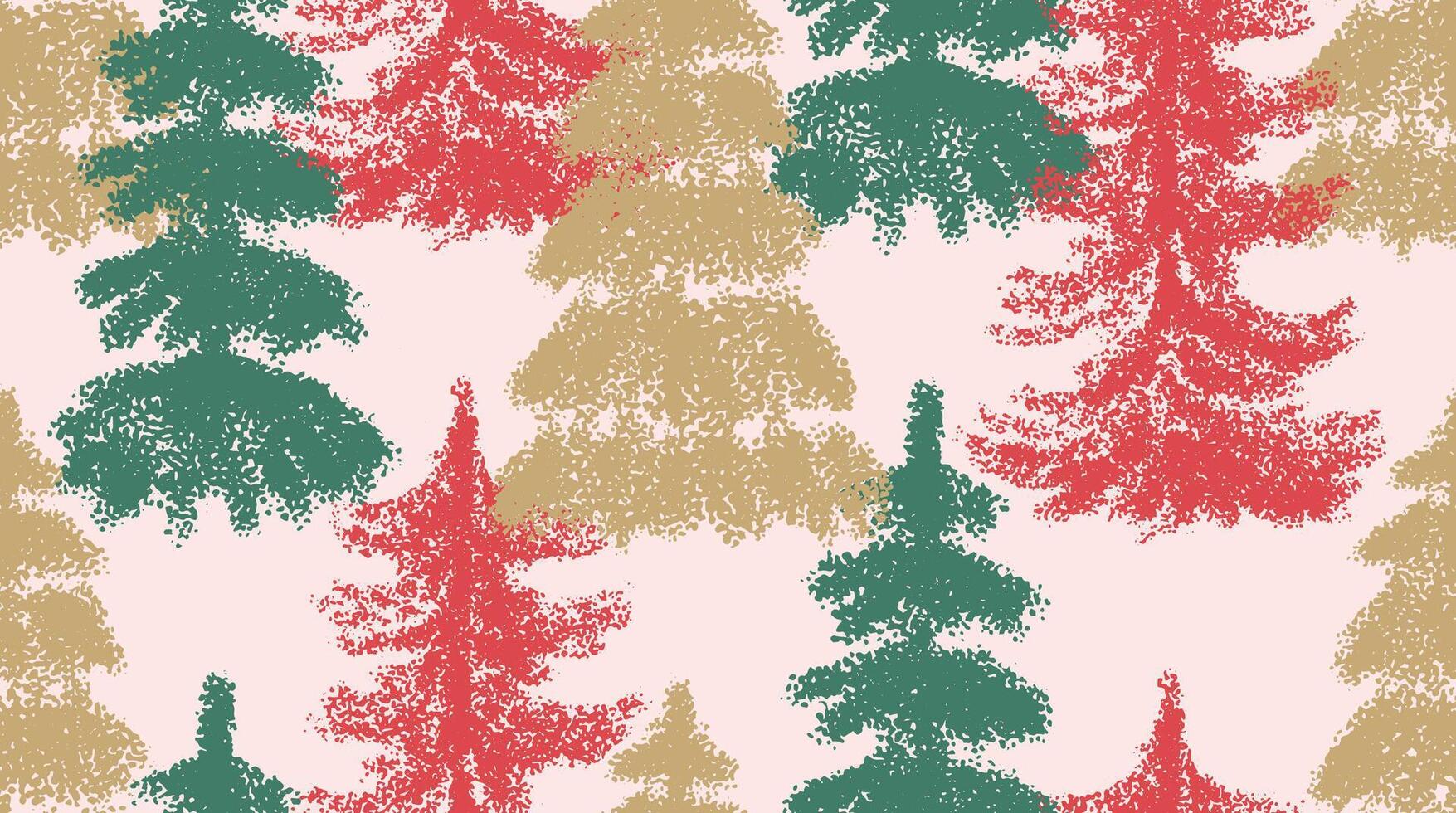 Christmas tree ornaments seamless pattern. Template New year and Christmas seamless pattern with christmas tree on pink background. Christmas pattern for fabric, wrapping paper, textile, wallpaper vector