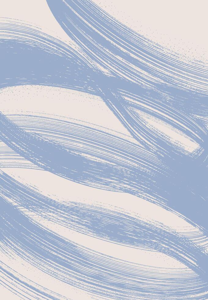 Spiral dry brush stroke with spray texture. Blue hand drawn distress damaged edge vintage banner with spiral bold line. Brush strokes grainy bold texture with scattered tiny dots on background. vector