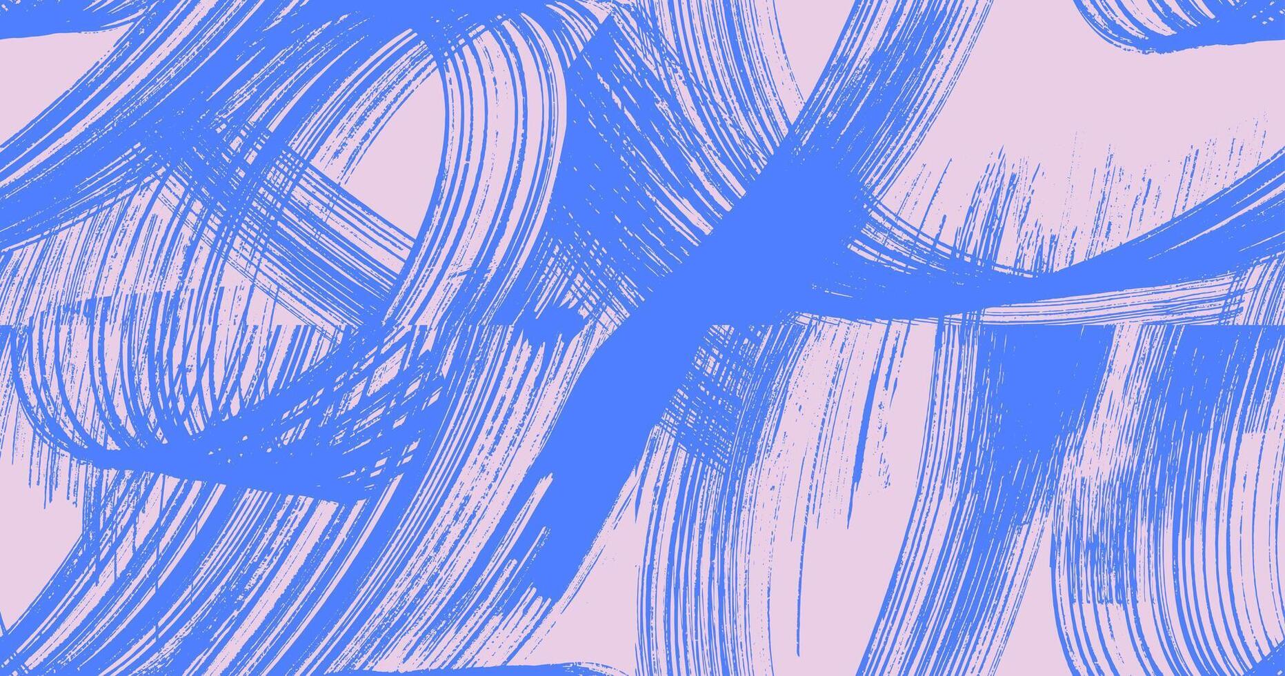Seamless pattern grainy spiral bold brush stroke with blue spray texture. distress damaged edge retro banner with spiral line. Grainy bold brush strokes texture with scattered tiny dots pattern vector