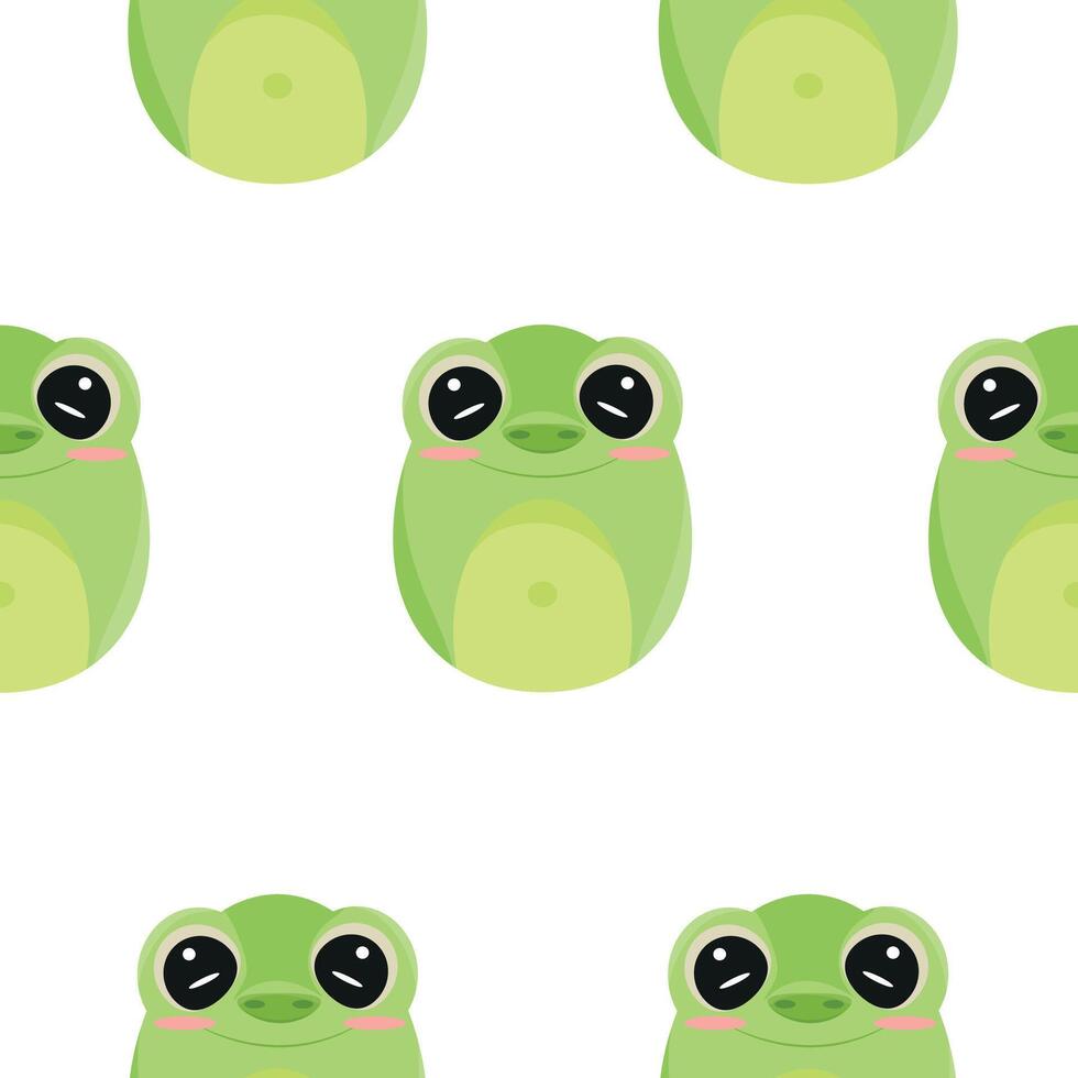 seamless Easter pattern with Easter eggs with an animal design, namely with a green frog design, for Easter designs and posters vector
