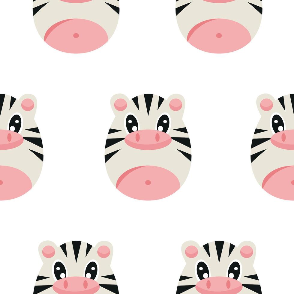 seamless Easter pattern with Easter eggs with an animal design, namely with a zebra design, for Easter designs and posters vector