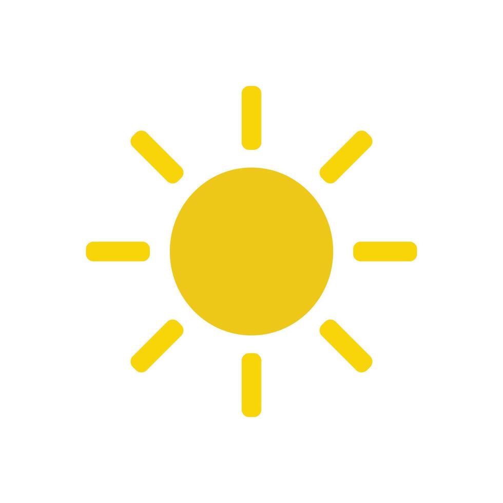 bright sun isolated on a white background vector