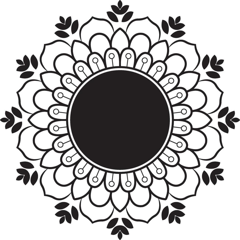 Mandala background in lineal style vector
