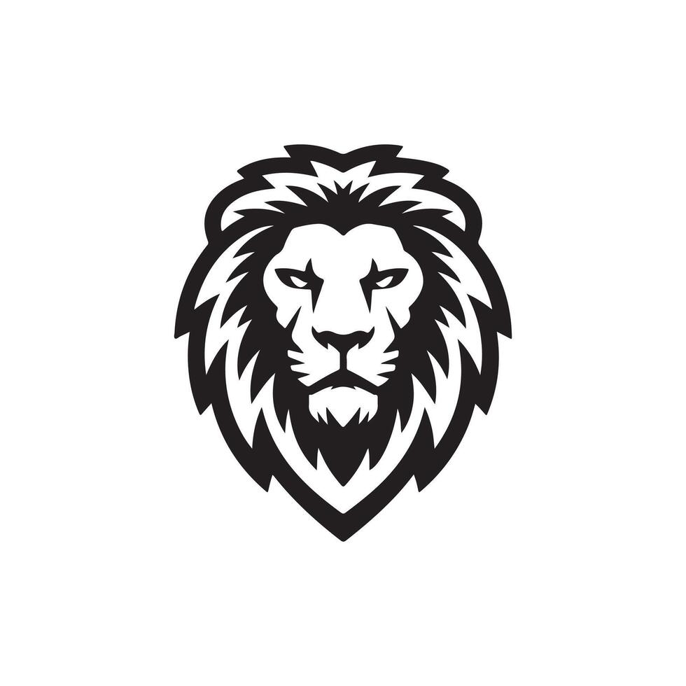 lion head icon silhouette illustration vector