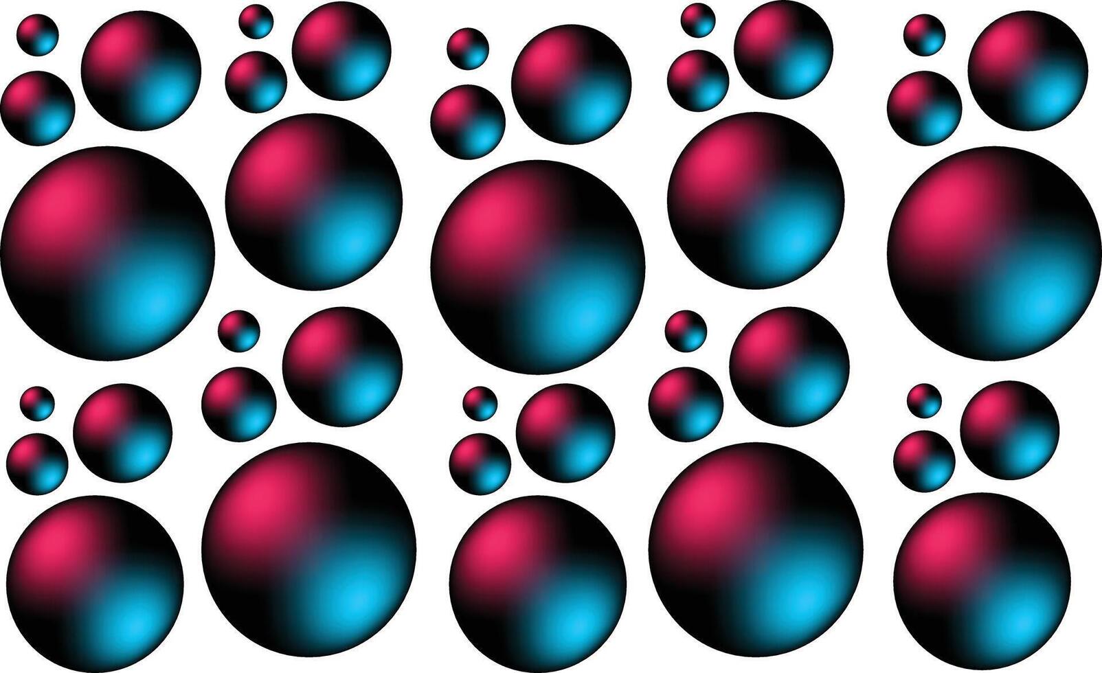 Abstract pattern with blue and red gradient circles on a dark background, creating a futuristic and modern effect. vector