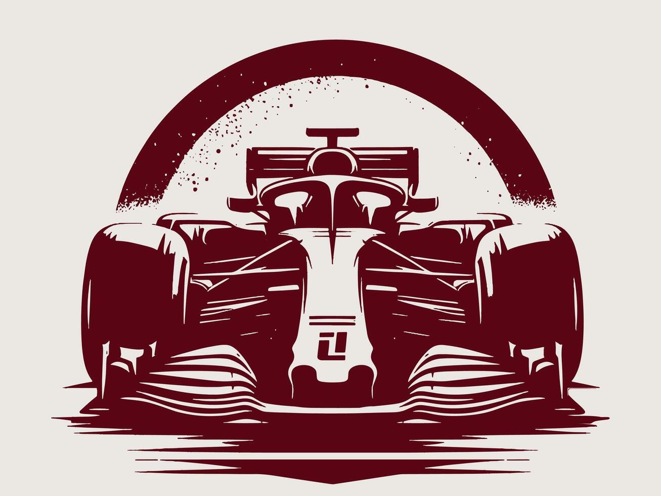 A racing sports car on a grey background vector