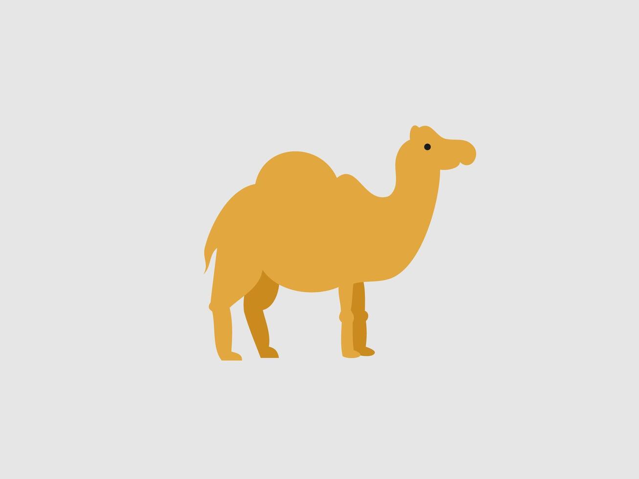stylized illustration of a camel in a simple vector