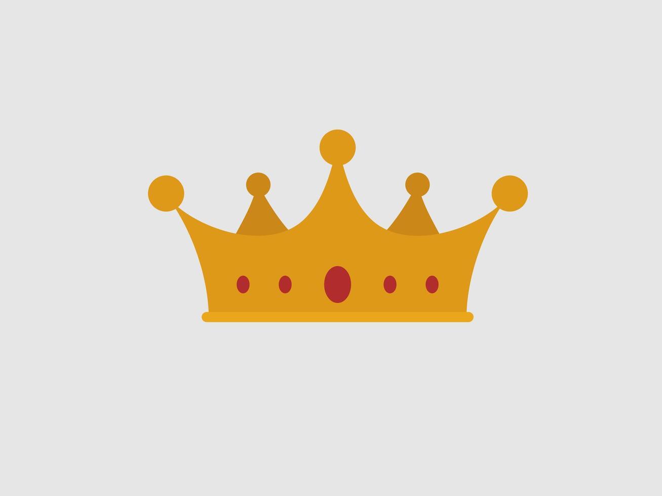 flat illustration of a golden crown against a light gray background vector