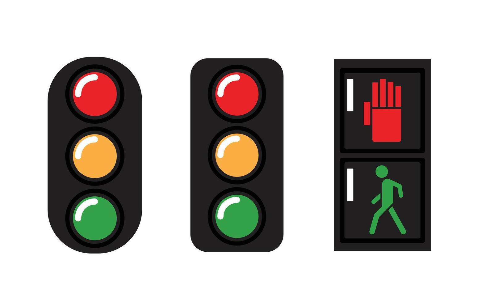 Set of Traffic Lights vector
