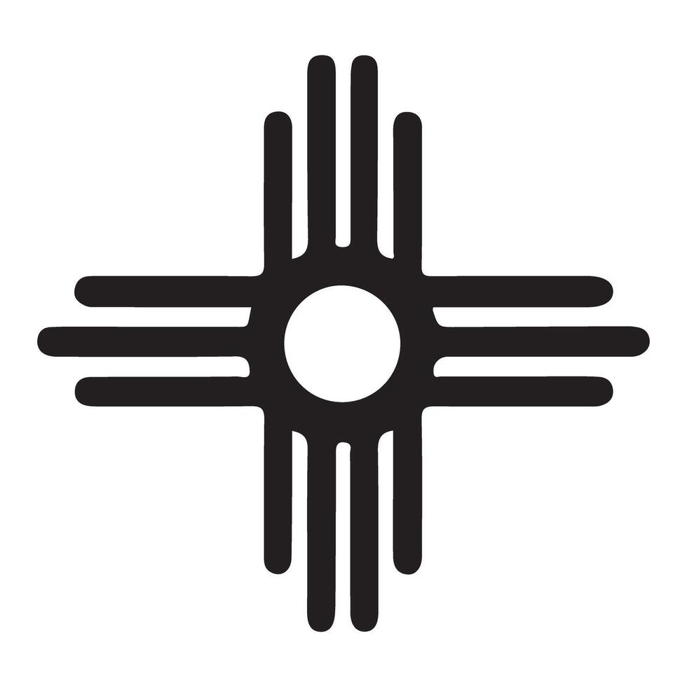 Simple Zia Symbol Image Representing New Mexico Culture vector