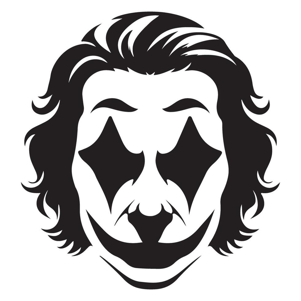 Striking Illustration of a Joker Character with Diamond Eyes vector