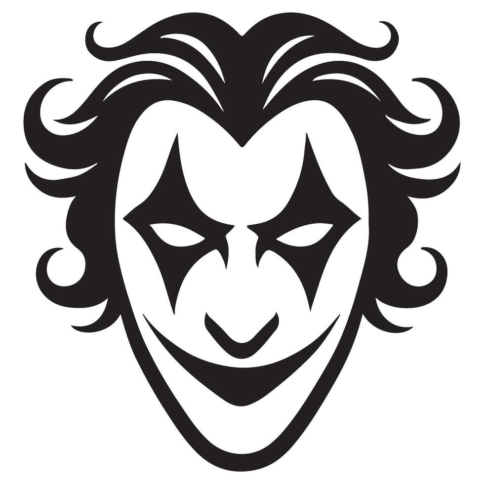 Joker Silhouette Artistic Graphic for Evil Genius Admirers vector