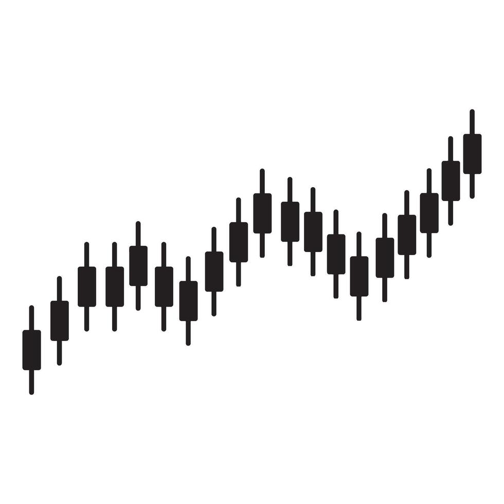 Bullish Candlestick Pattern Stock Market Chart Signalling Positive Trend vector