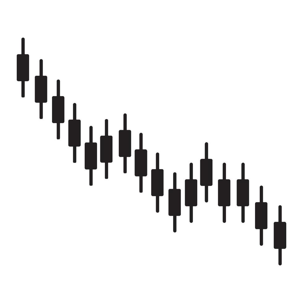 Bearish Candlestick Pattern Stock Market Trend Analysis for Investors vector