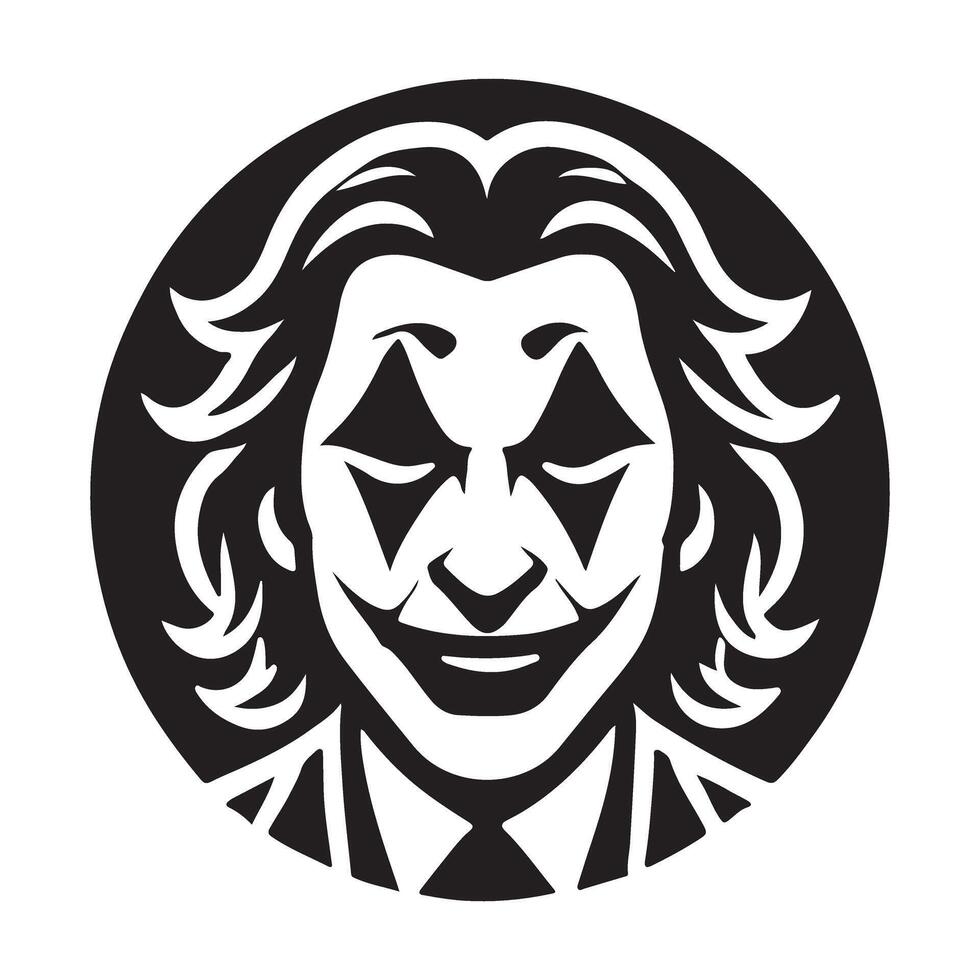 Joker Face Starbucks Logo Dark Knight Inspired Art vector