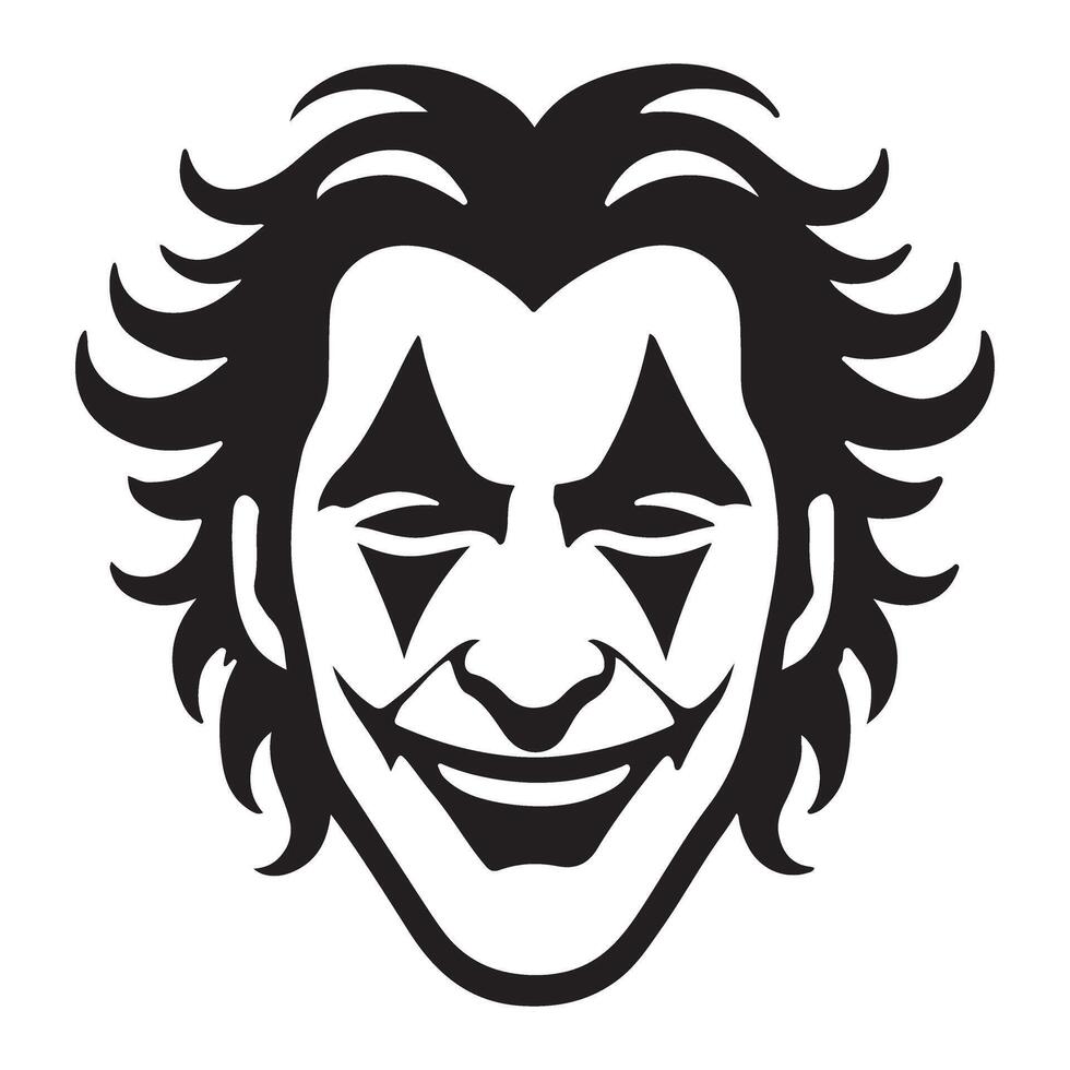Expressive Joker Face Art Image Ideal for Graphic Projects vector