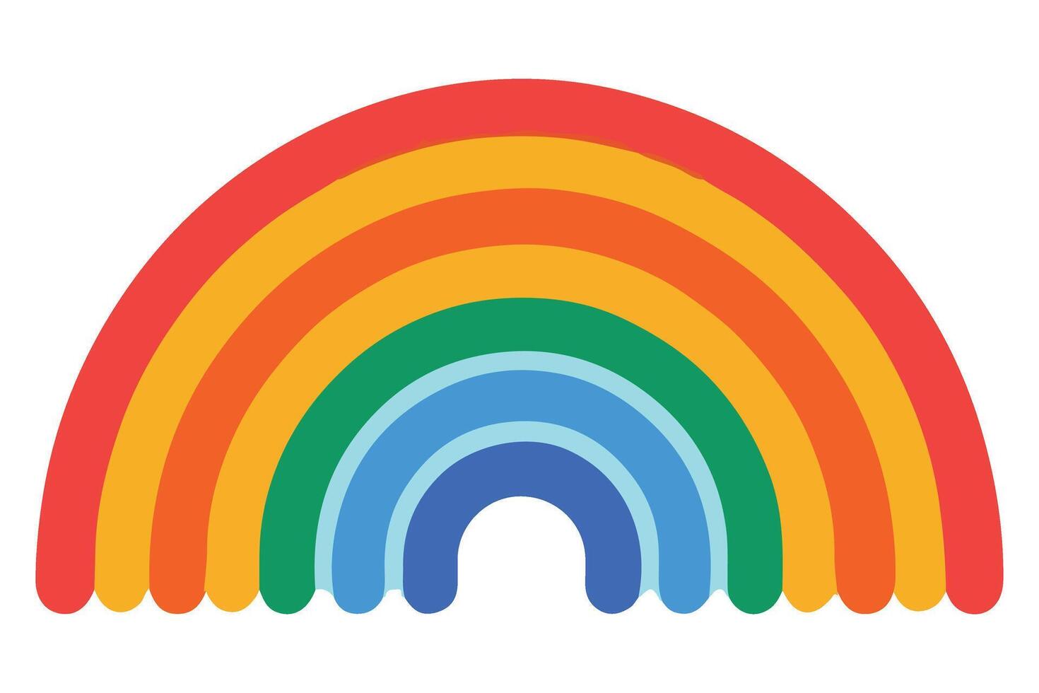 Colorful Rainbow Illustration Graphics Ideal for Happy Designs vector