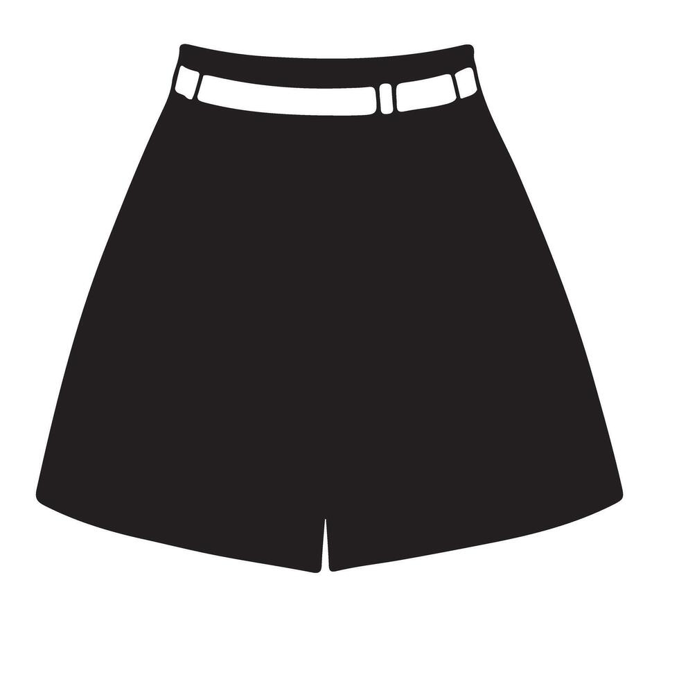 Stylish Black Skirt Illustration Fashion Apparel Design Template vector