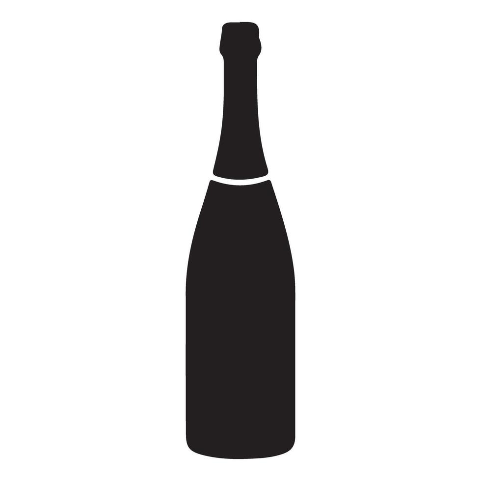 Champagne bottle illustration for celebration party event graphic design vector