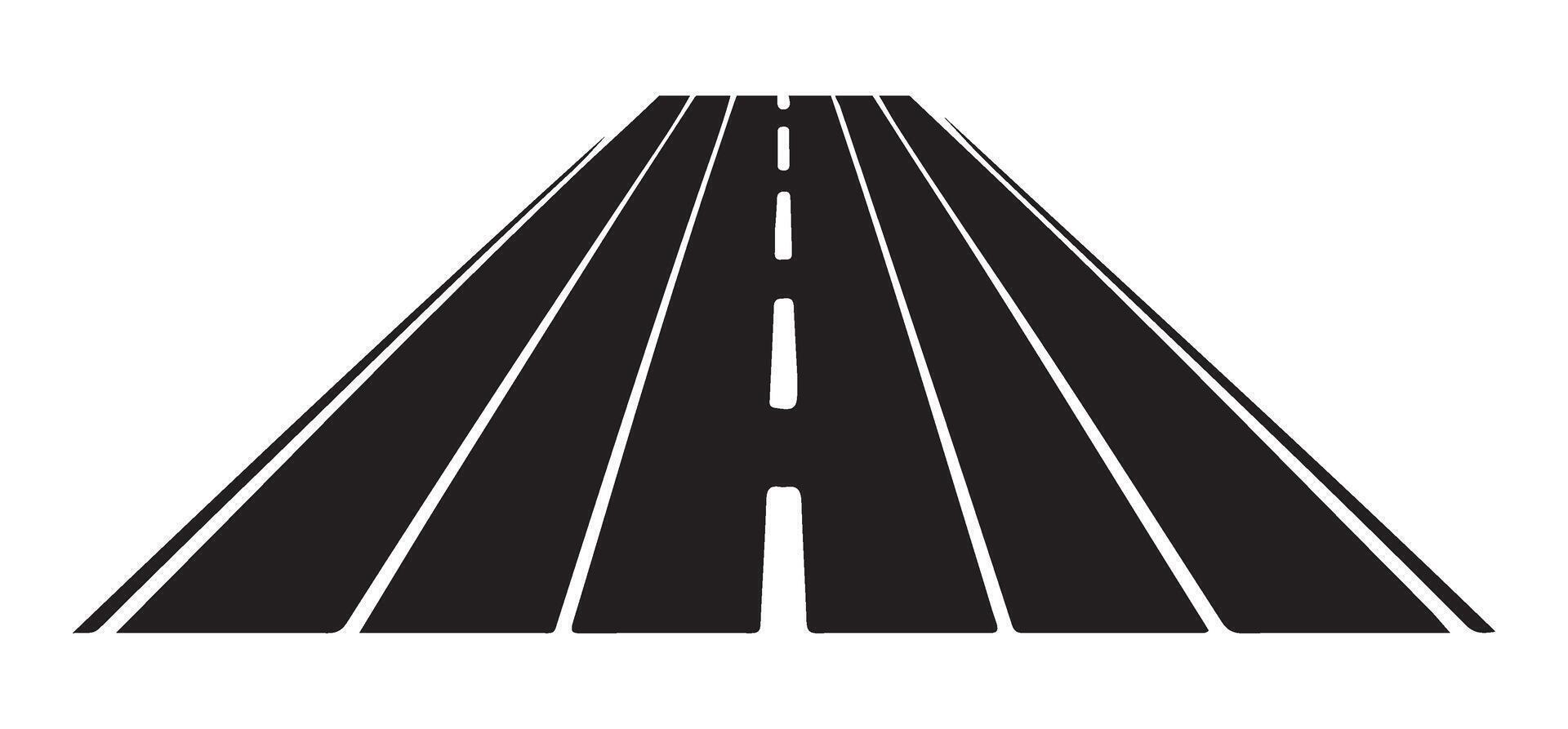 Straight Road Perspective An Illustration of Endless Highway Journey vector