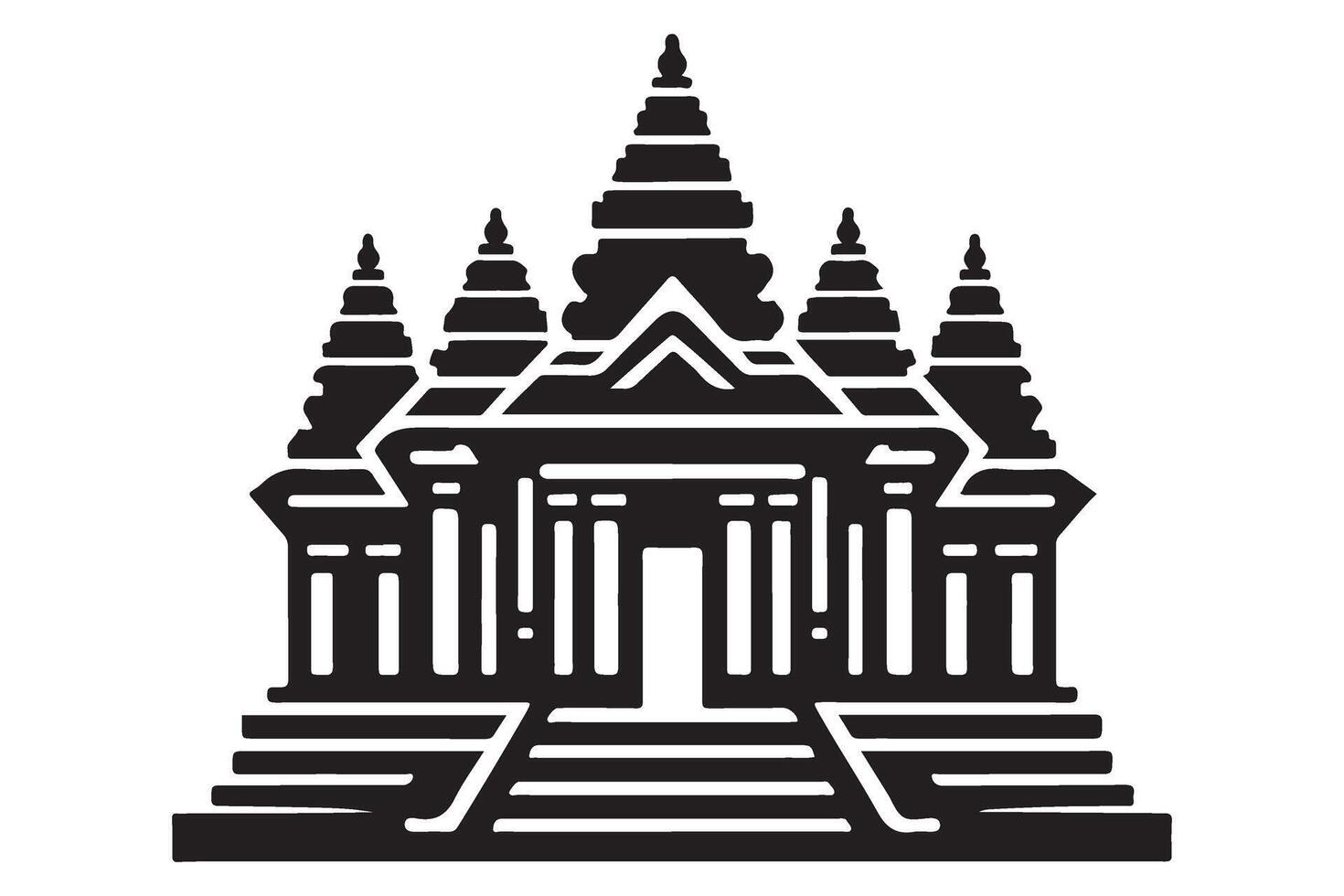 Illustration Graphic Temple , Monumental Architecture Design vector