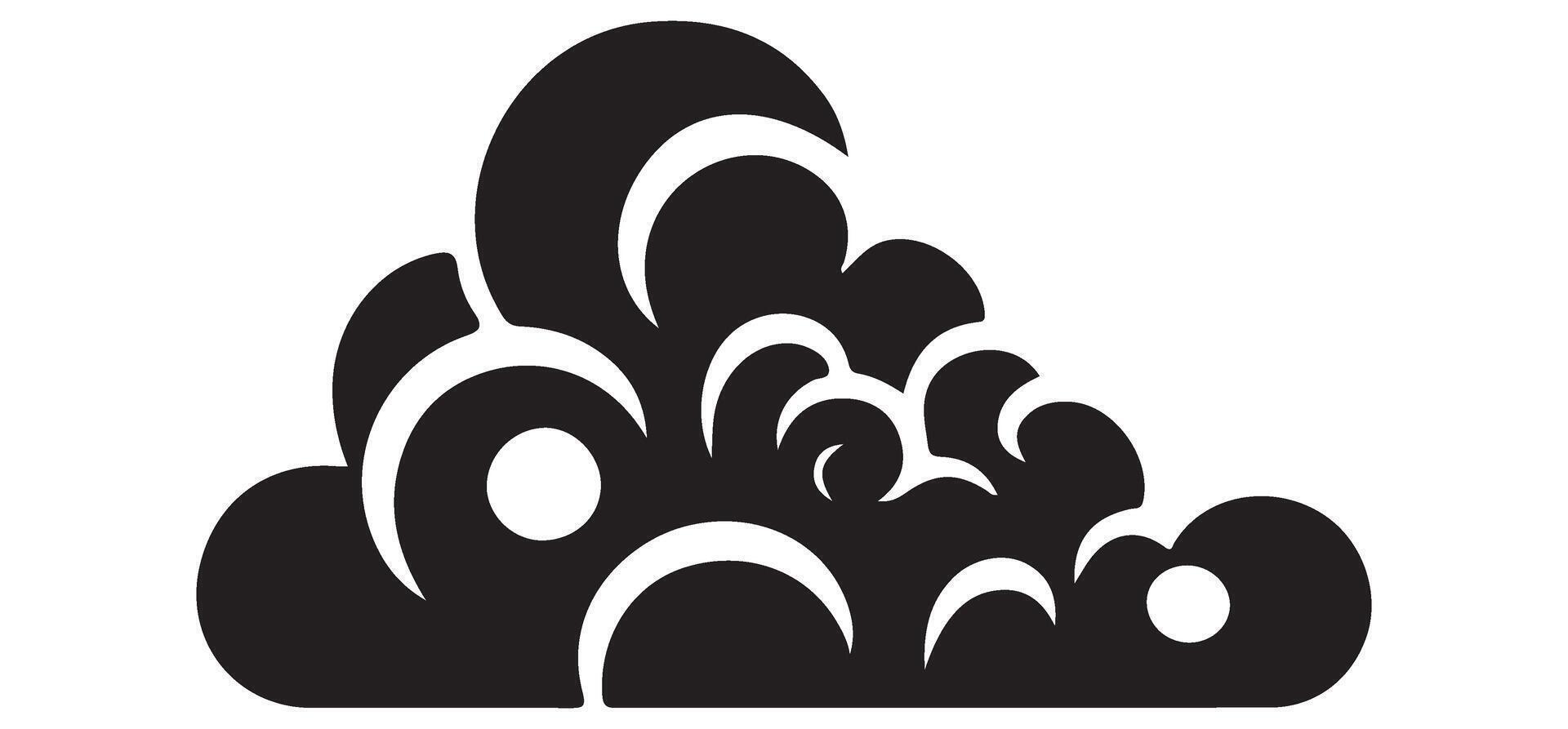 Stylized Cloud Illustration Silhouette Suitable For Graphic Design vector