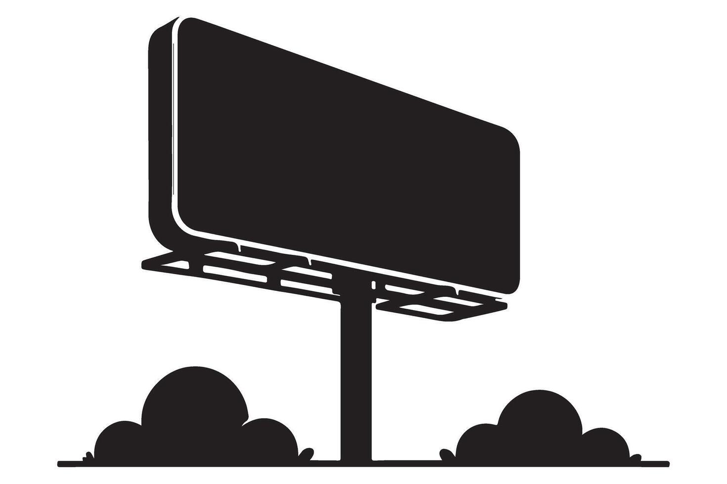 Outdoor Advertising Billboard Silhouette for Business Promotion and Visibility vector