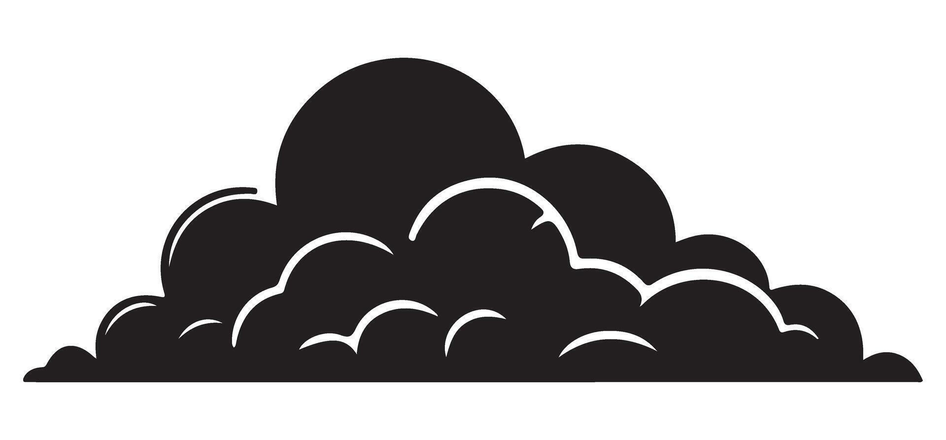 Cumulus Cloud Silhouette Perfect for Weather Related Designs vector